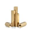 MACHSWON 50 PCS Hexagonal Internal Thread Two-Way Copper Column M2*7mm Hex Brass Spacer Standoff Screw Nut Threaded Hexagon Pillar Copper Column