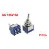 uxcell Toggle Switch DPDT Type AC 125V 6A 2 Position Double Pole Double Throw Pack of 2