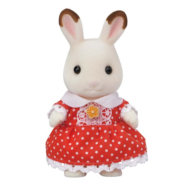 EPOCH Sylvanian Families U-103 Chocolate Rabbit Girl Doll, Safety Toy Mark Certified, Toy for Ages 3 Years and Up, Dollhouse