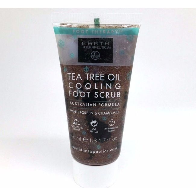 Earth Therapeutics Tea Tree Oil Cooling Foot Scrub 1.7 fl oz / 50 ml