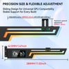 GSCOLER ARGB GPU Support Bracket with CPU & GPU Temp Display, Universal Graphics Card Support, Multi Angle Adjustable GPU Sag Bracket for Video Cards, GPU Stand Built-in 5V3PIN Addressable RGB Strip