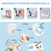 YSYONM Mini Printer Sticker Paper, 57mm x 3m, 10 Rolls, 3000 Sheets, White, Smooth, Recyclable