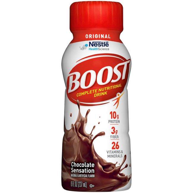 Boost Original Complete Nutritional Drink, Rich Chocolate, 8 Fl Oz Bottle, 24