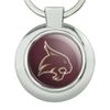 GRAPHICS & MORE Texas State University Logo Keychain Classy Round Chrome Plated Metal