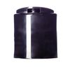 6 Plastic Empty Bottles 8 Oz PET Boston Round Empty Refillable BPA Free with Hand Press Smooth Black Disc Flip Caps Tops Lids, Pack of 6 (6 Pack, Cobalt Blue)