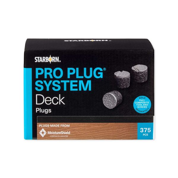 Starborn Pro Plugs for MoistureShield Vision Smokey Gray Decking - 375 Count