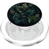 Green Botanical Jungle Wild Leafs PopSockets MagSafe PopGrip for iPhone