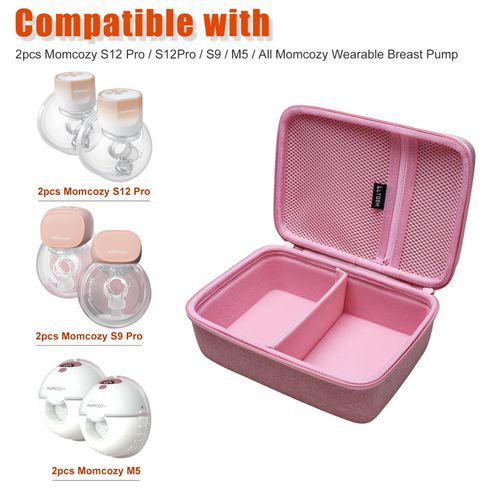 LTGEM Hard Case for 2pcs Momcozy S12 Pro / S12Pro / S9 / M5 / All Momcozy Wearable Breast Pump Suitable for Storage - Travel Carrying Storage Bag