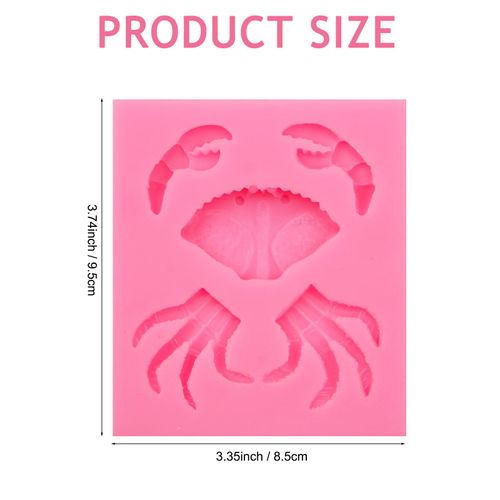 Bread Crab Fondant Molds, Sea Themed Crabs Silicone Molds, Crab Pliers Claws Shell Chocolate Molds for Baking Cake Decoration Cupcake Topper Candy Biscuit Jelly Ice Clay Resin DIY Crafts