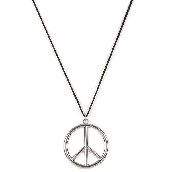 DEGUISE TOI Generique Peace Amulett Silber 6,5cm Einheitsgröße