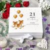 ukgiftstoreonline Personalised 21st Birthday Keepsake Memory Box Gold Presents (Large)