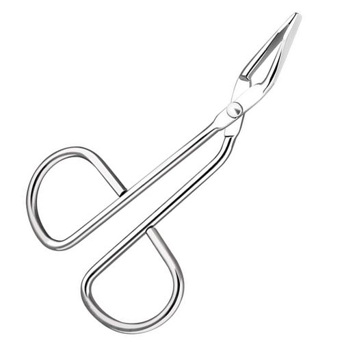 Stainless Steel Professional Scissors Tweezers, Slant Flat Tip Scissor Tweezer Remover Flat Tip Tweezers Slant Tip Tweezer Eyebrow Tweezers Scissor Handle for Women and Men