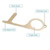 2 Brass Door No Contact Opener Button Pusher Touchless Antimicrobial Stylus Tool