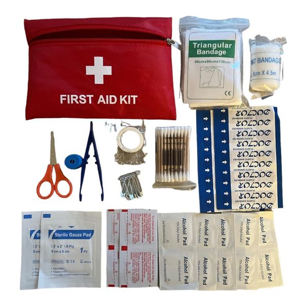 84-in-1 Aid Kit for Home/Business/School, Portable Emergency First Aid Kit for Outdoor, Including First Aid Accessories