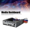 PUSOKEI Internal Card Reader, Media Multi-Function Dashboard, PC Front Panel, USB-C USB3.0 SATA Port, With NGFF M.2 MSATA, OTB Key, Support M2 SD MS CF TF Card