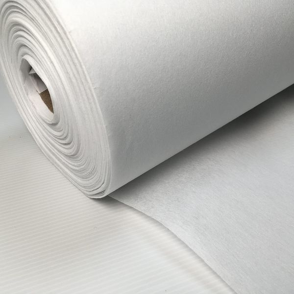 White Medium Weight Interfacing Iron on Fabric 90cm Wide Craft Sewing (3 Meter)