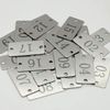 StayMax Stainless Steel Rectangle Numbered Tags with Two Holes (1-50)