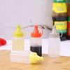 4pcs Mini Sauce Squeeze Bottles Portable Condiment Squeezer BPA-Free Containers