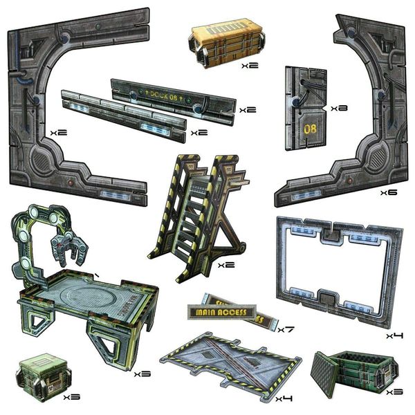 Battle Systems Sci-Fi Terrain - 28mm Modular 3D Space Terrain - Perfect for Wargaming and Roleplaying Tabletop Games - Full Colour Printed 3D 40K Multi Level Building Models (Arrival Bay)