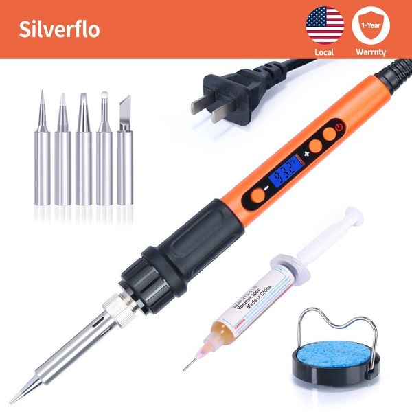 100W Electric Soldering Iron Kit with Adjustable Temperature & iron Handle