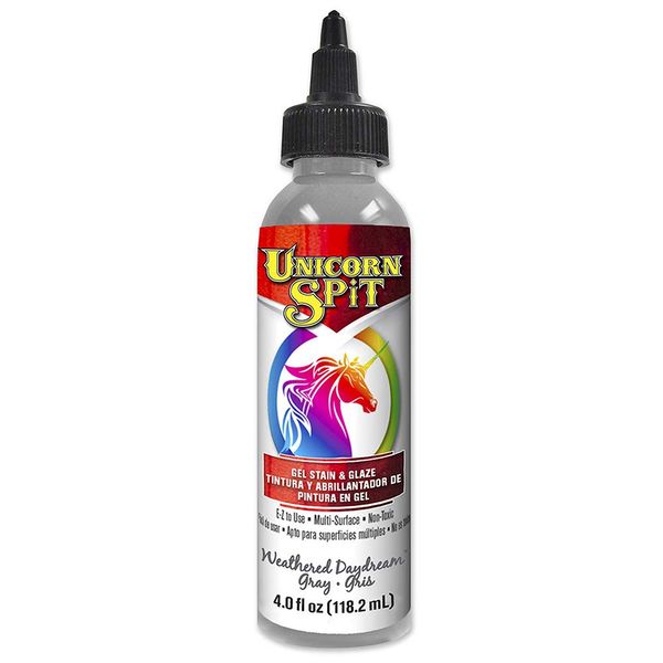 Unicorn SPiT 5770013 Gel Stain & Glaze, Weathered Daydream, 4 Ounce Bottle, Grey