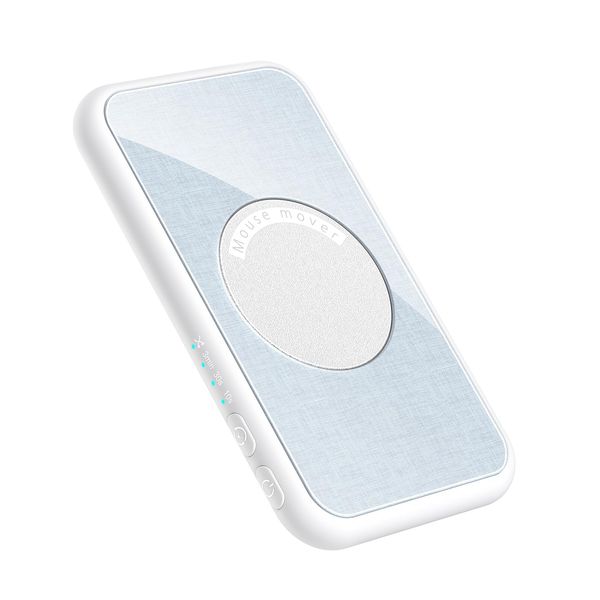 【Ultra-Slim Quiet】Undetectable Mouse Jiggler Interval Timer Adjustable, Mouse Mover with On/Off Switch, Automatic Device to Keep Moving Mouse Wiggler Shaker Clicker Random Movement No Software-White