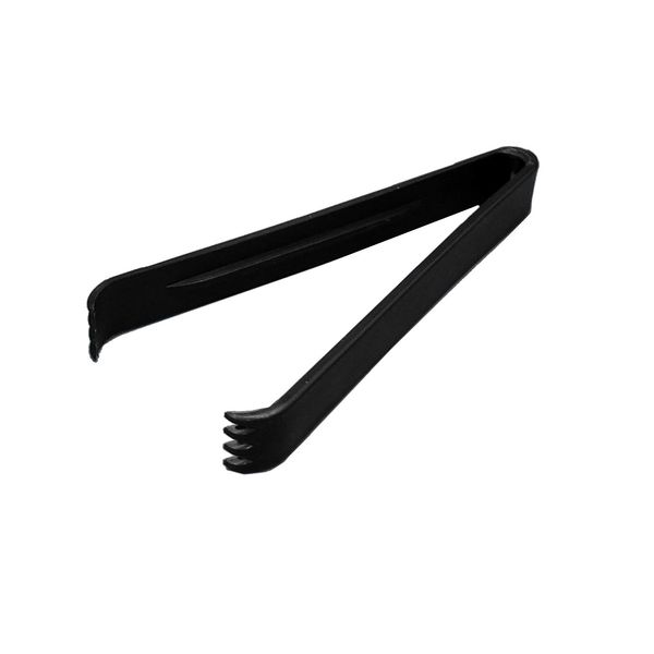 Party Essentials 6.5" Plastic Serving Tongs, 8-Count, Black