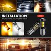2X 1157 LED White/Amber DRL Switchback Turn Signal Indicator Parking Light Bulbs