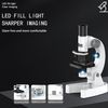 Up to 4800X Zoom Microscope for Children High Magnification Biological Microscope Science Educational Microscope Children's Microscope with Microscope Films and Samples