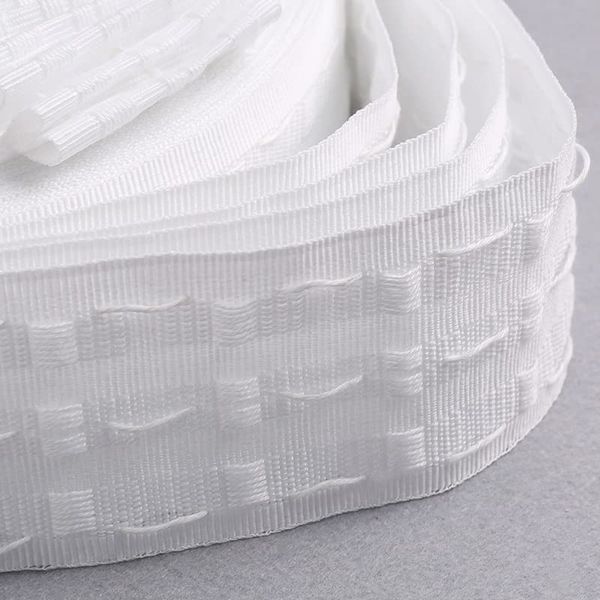 Hoonng Curtain Tape Ruffle Tape, Curtain Tape for Sewing, Pleat Tape for Curtains, 75 mm Wide, Card a 3M