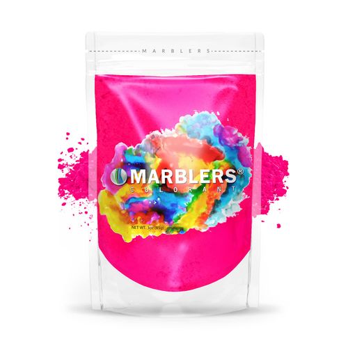 MARBLERS Fluorescent Pigment Powder [Neon Pink] 3oz (85g) | Matte Pigment | Dye | Non-Toxic | Vegan | Cruelty-Free | Nail Polish, Nail Art, Soap, Slime, Candle, Resin, Epoxy, Acrylic Paint