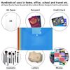 Plastic Wallets - 12 Pack A4 Plastic Folders Popper Wallet Document File Folder with Button Closure