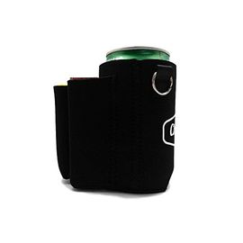 Beer Can Chuggie With Two Pockets, Holds Phone, Keys and Accesories, 3mm  Thick Neoprene (Blue, 1 Pack)