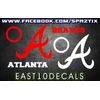 ATLANTA CORNHOLE DECAL SET (6) PC
