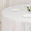 White 108" ROUND Lamour Satin TABLECLOTH Wedding Party Kitchen Tabletop Linens