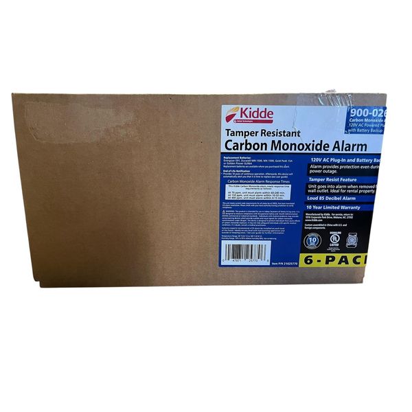 Kidde KN-COB-DP2 AC/DC Plug-In With Battery Backup No Display 900-0263 6-Pack