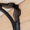 Hammer and Tongs - Curved Iron Shelf Bracket - D100mm - Raw