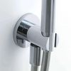 Concealed Round Shower Outlet Elbow with Handheld Showerhead Handle Bracket Holder