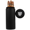 AMANCY Old Fashioned Cigar Holder Case with Outside Hygrometer,Vintage Cedar Wood Lined Portable Travel Leather Cigar Humidor Jar