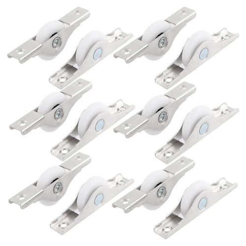 sourcingmap 25mm Dia Nylon Wheel Cabinet Sliding Door Window Roller Pulley 12 Pcs