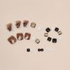 F061 Nail Tips, Pack of 24, False Nails, Foot Nails, Reusable, Summer, Weddings, Coming-of-Age Ceremonies, Easy to Remove, For Foot