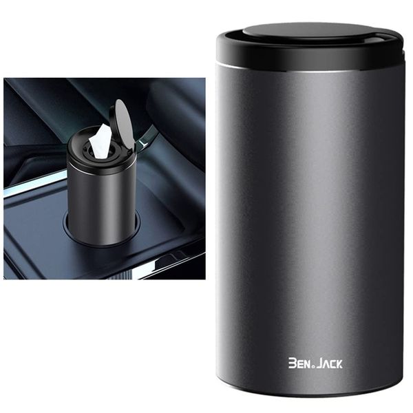 BEN.JACK Car Tubular Tissue Cover, Tissue Case, For Cars, Home, Cup Holder/Drink Holder/Door Pocket/Console Box, Waterproof, No Installation Required, Cylindrical, Ergonomic, Elegant, High Texture,