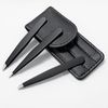 TOPMEET Eyebrows Tweezers Set,Stainless Steel Precision Remover Kit for Facial Hair, Inward Growing Hair and Splinter,Suitable for Women, Men (Black)