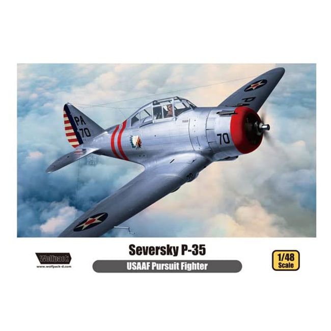 WOLWP14814 WOLWP14814 Wolfpack Design 1/48 US Army Air Force Sebastsky P-35 Premium Edition Plastic Model