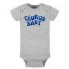Taurus Baby Bodysuit (3-6M, Gray/Pink)