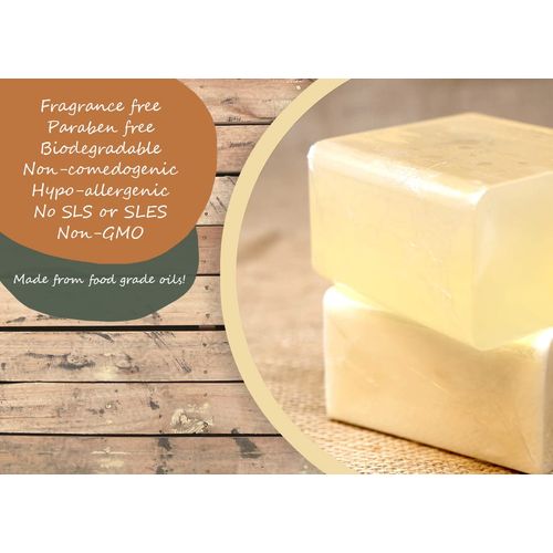 Saint Terra - Organic Oil Clear Glycerine Melt & Pour Soap Base, 2 Pounds