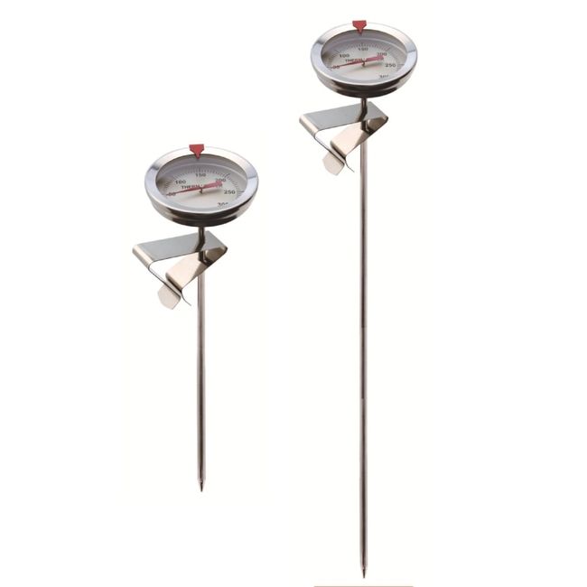 Deep Fry Thermometer With Dial And Stainless Steel Probe, Pot