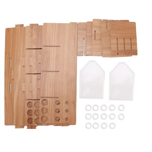 Hapivida Diamond Painting Tray, Wooden Rhinestones Drawing Tray Bead Sorting Trays Diamond Painting Accessories Kits