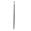 Samara Nautical Chrome Plated Brass Knob - Walking Cane - 36" - Chrome/Black