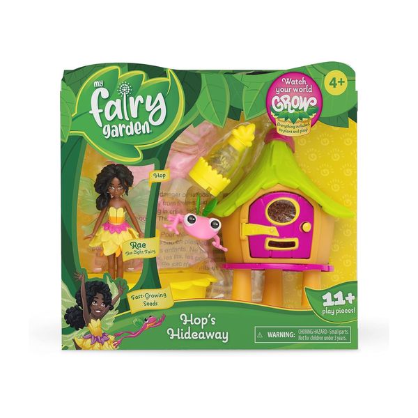 My Fairy Garden - Hop's Hideaway - Magical Toy Playset - Plant Seeds, Fairy Doll & Pet Frog Accessory - Grow & Play in Nature - for Kids Ages 4 and Up